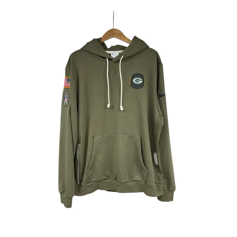 Nike Green Bay Packers Salute to Service Hoodie Authentic Standard Issue 2025 L